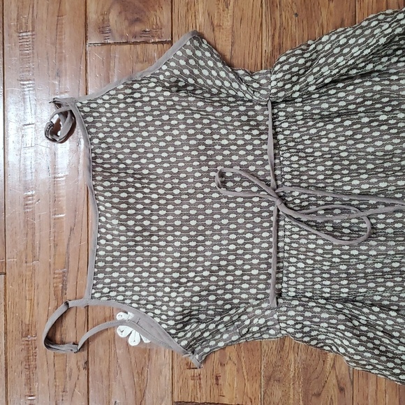 A'Reve Beige and Cream Ruffled Tiered Midi Sundress - Picture 5 of 9